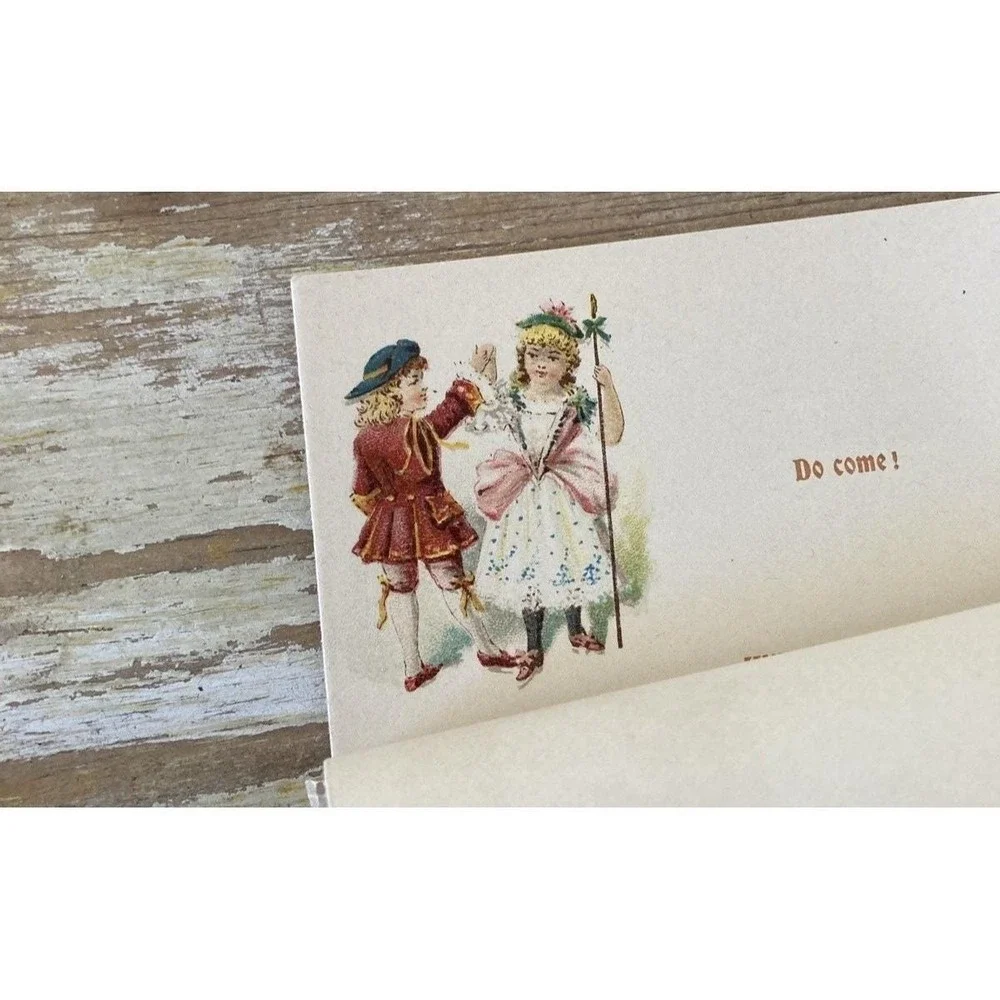 Antique Hurds Dainty Writing Paper For Little Folks stationery party invitations
